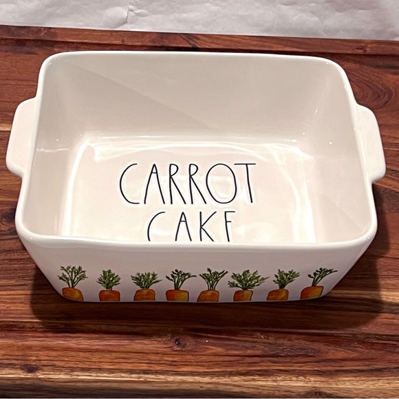 Rae Dunn Other - Rae Dunn CARROT CAKE Baking/Serving Dish White